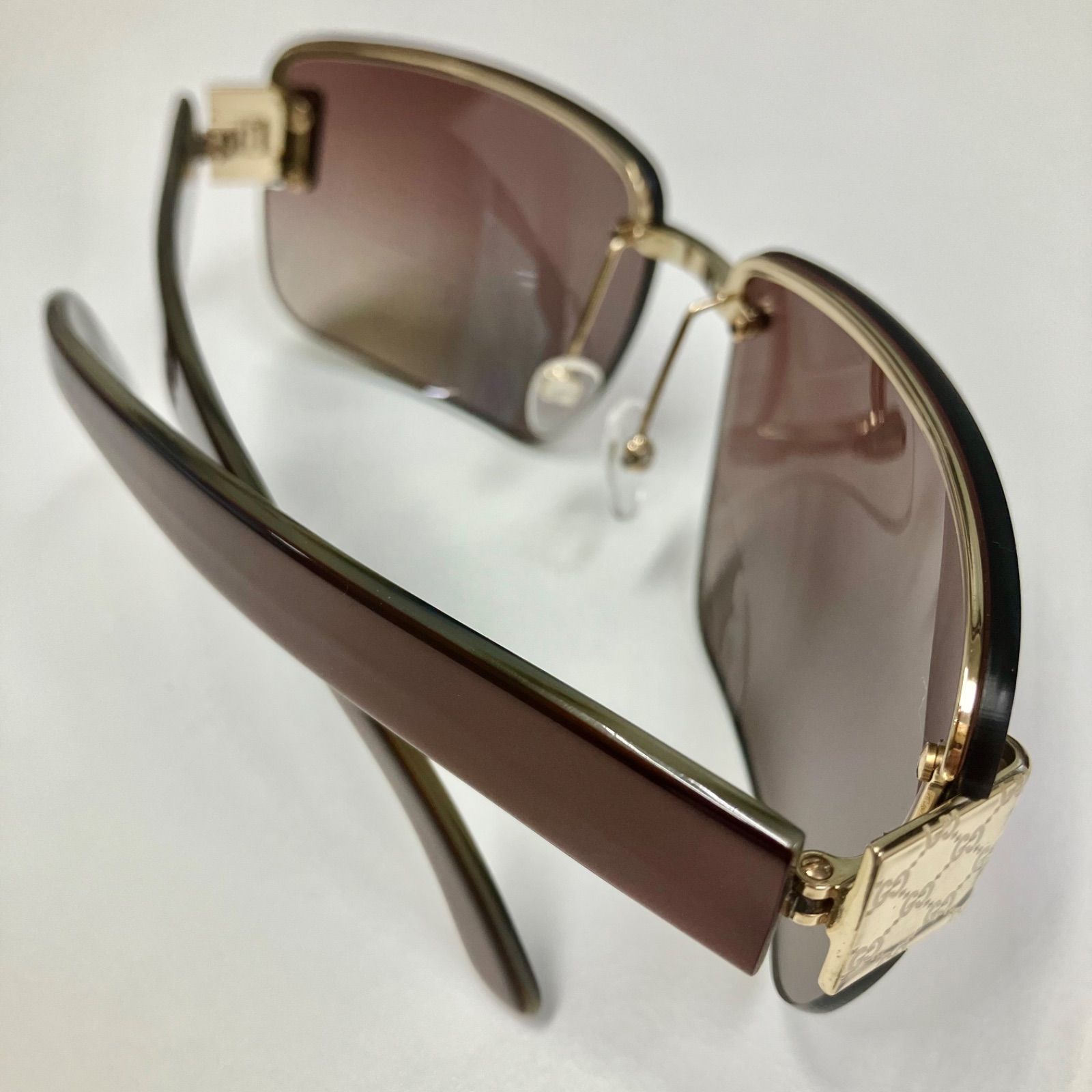 良品☆ GUCCI グッチ サングラス ブラウンゴールド ケース付(AYA 良品☆ GUCCI グッチ サングラス ブラウンゴールド ケース付(AYA