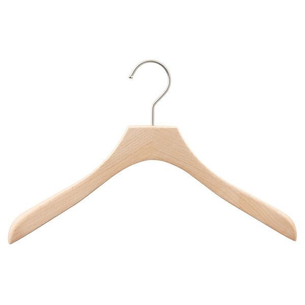 木製ハンガー(ブナ材)湾曲型 木地幅38cm 61-810-56-1 セール
