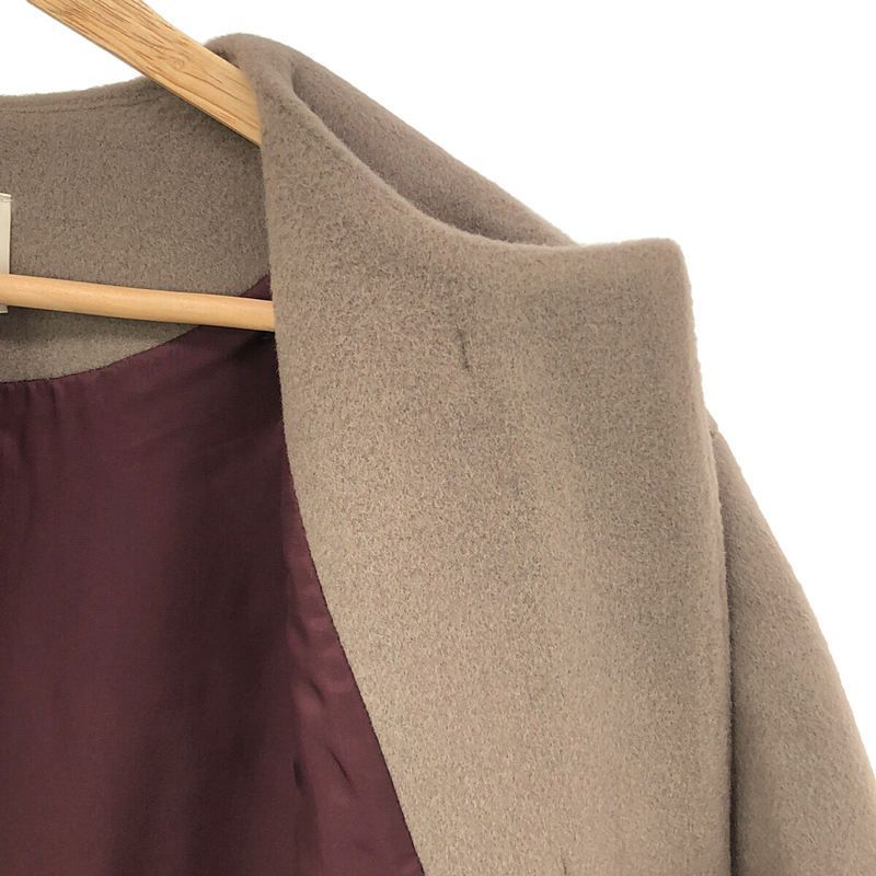 IENA / イエナ | ラムウール ノーカラーコート | 36 | レディース