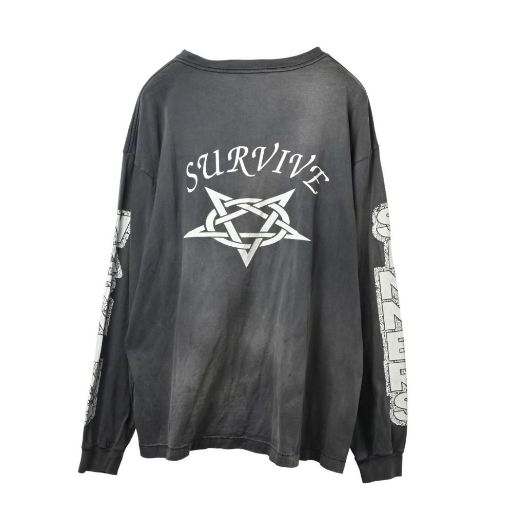 SAINT MICHAEL SURVIVE プリント ロングTシャツ - メルカリ