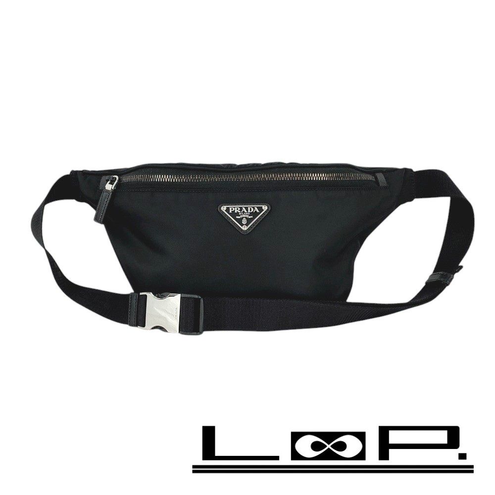 RE-NYLON プラダ ボディ バッグ ウエスト ポーチ テスート NERO 2VL033 324734 1