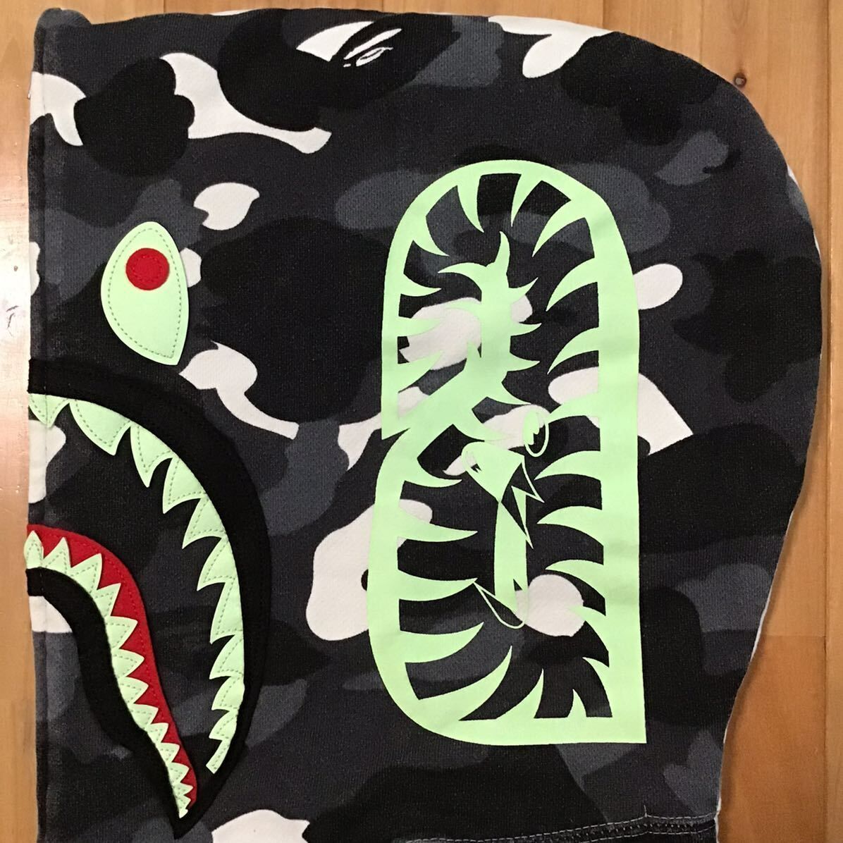 ☆蓄光☆ City camo シャーク パーカー Lサイズ shark full zip hoodie