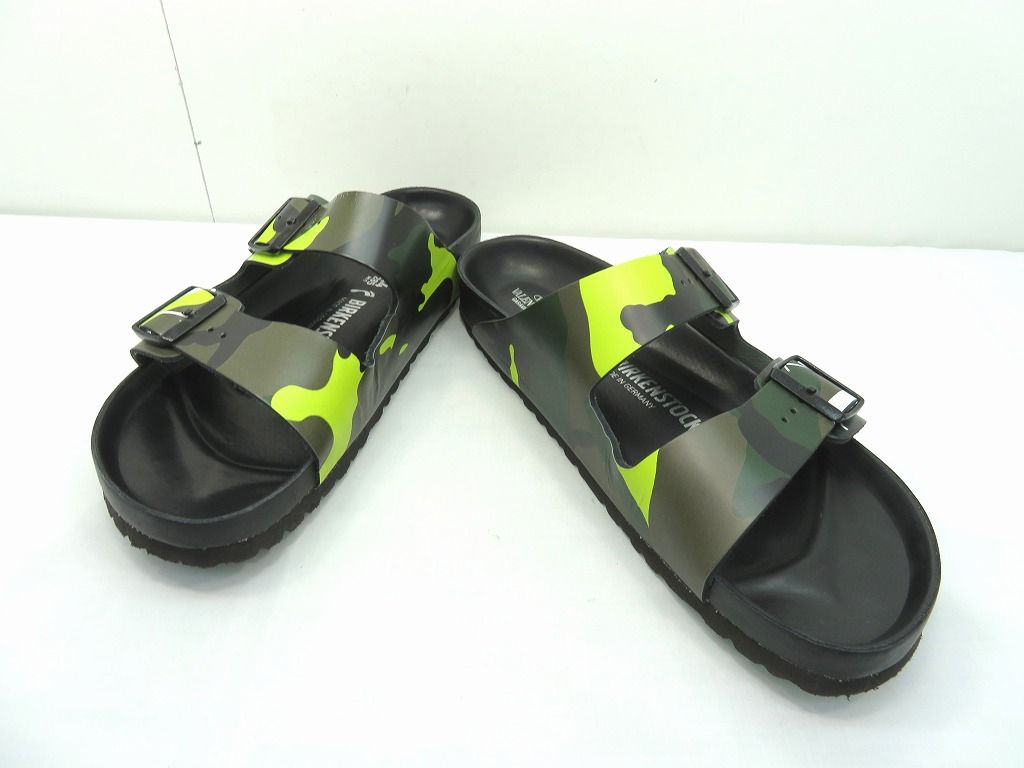 s23g-065k【中古】VALENTINO ヴァレンティノ BIRKENSTOCK ビルケンシュトック　サンダル　カモフラージュ　迷彩　28.5cm　 本体のみ