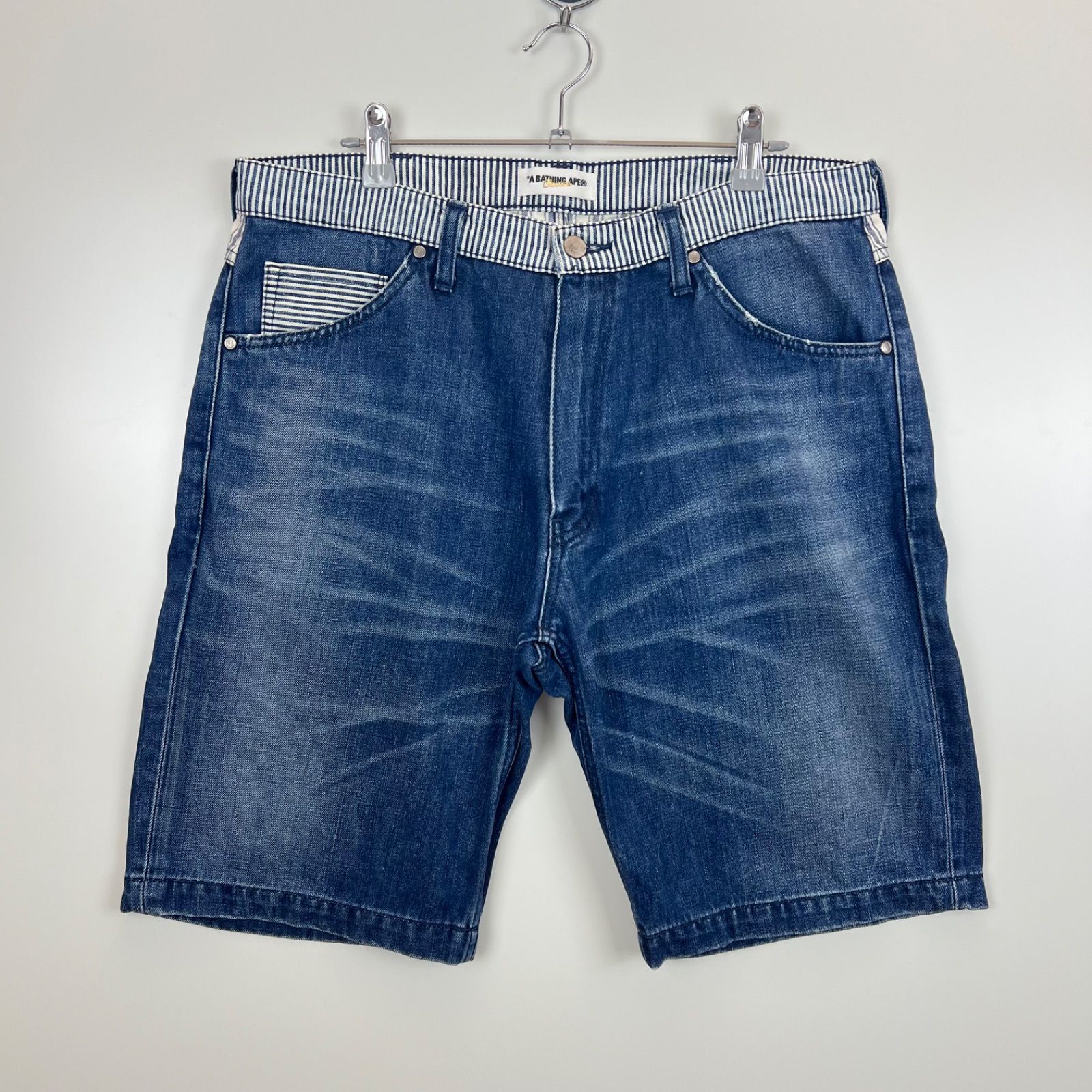 A BATHING APE waist switching denim short pants y2k archive