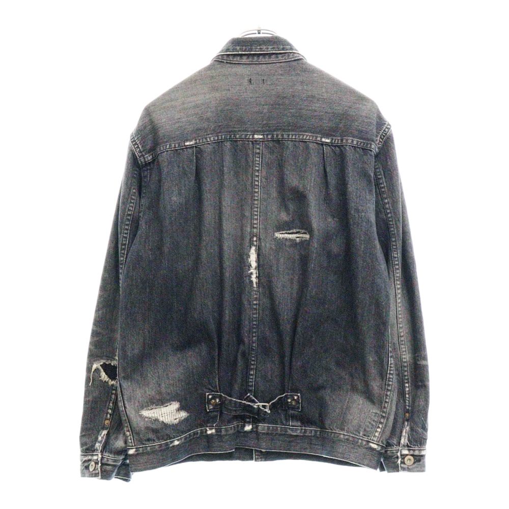 SEQUEL (シークエル) 22SS × FRAGMENT Damage Denim Jacket ダメージ 