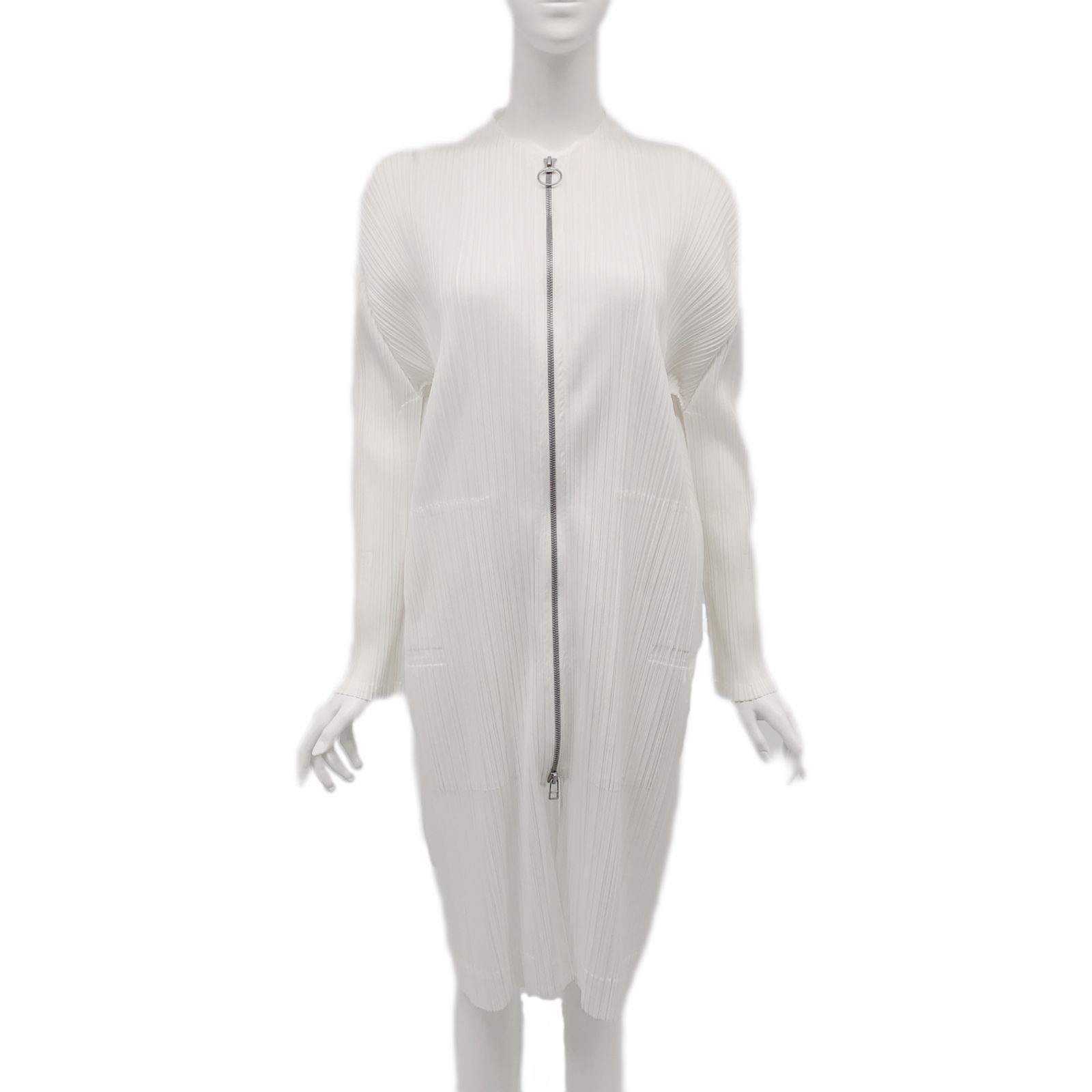 プリーツプリーズ イッセイミヤケ カーディガン ボレロ 白
