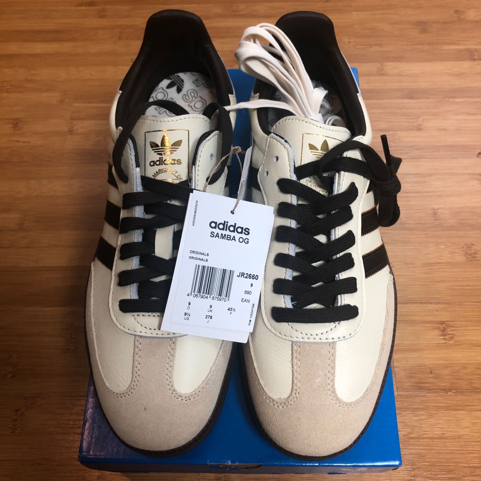 新品⭐️adidas SAMBA OG 27.5cm クリームホワイト×ダークブラウン 