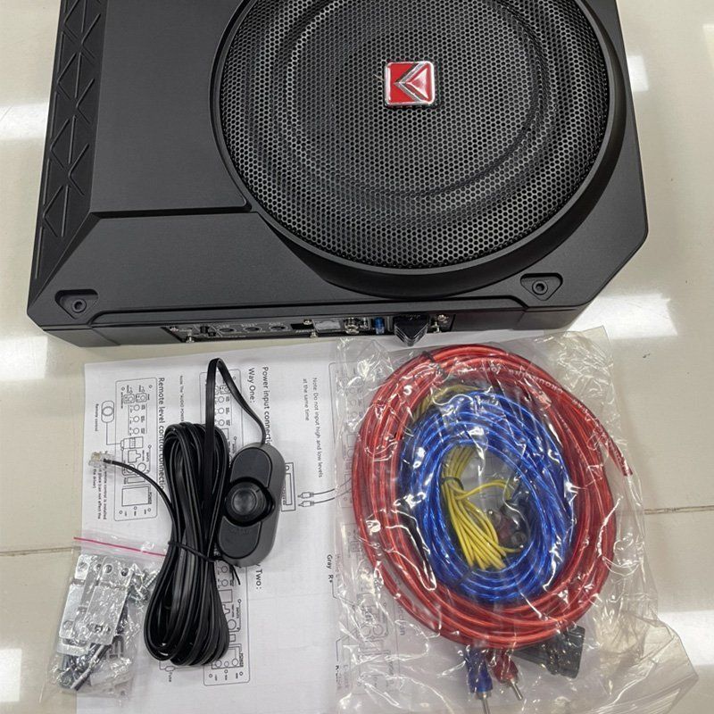 10インチ12V 800W アクティブカーアンダーシートサブウーファー バススピーカー パワーアンプ コンポーネント コンパクト軽量 小型 単品