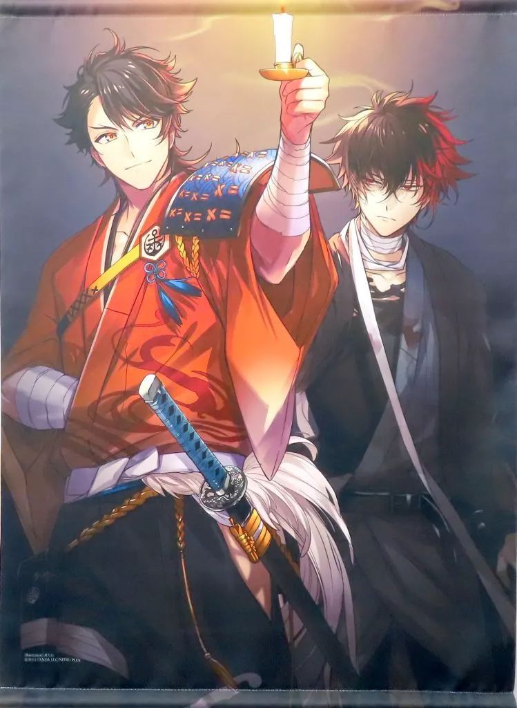 刀剣乱舞　タペストリー　陸奥守吉行　肥前忠広 中古】タペストリー 017.陸奥守吉行＆肥前忠広 六周年記念祝画