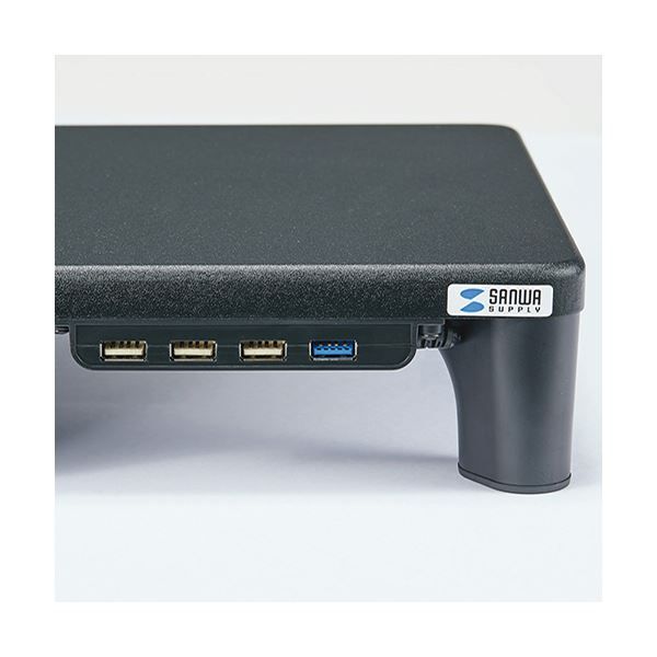 サンワサプライUSBハブ 引出し付机上ラック 幅590×奥行240×高さ100mm ブラック MR-LC805BK 1台 WWW_KANDAIZUMI_COM