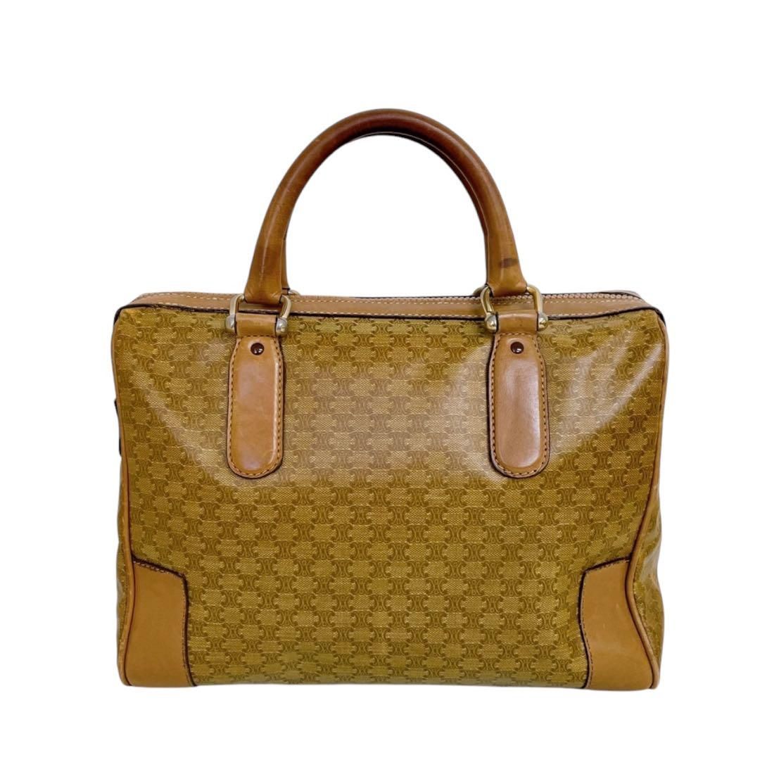 CELINE ハンドバッグ ミニボストン 手提げ マカダム柄 トリオンフPVC セリーヌ✨ ミニボストン バッグ ハンドバッグ マカダム トリオンフ