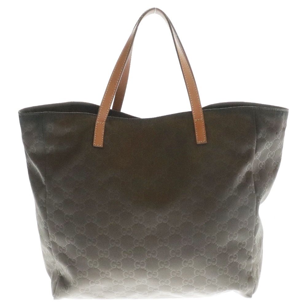 GUCCI (グッチ) GG柄 ナイロン トートバッグ ブラウン 282439 520981