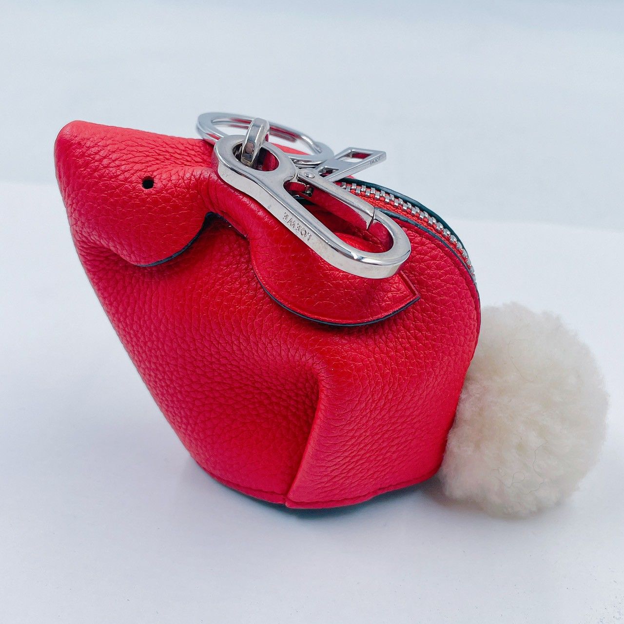 LOEWE ロエベ ラビット Rabbit アニマルチャームシリーズ Rabbit Charm Key H er コインケース キーホルダー ユニセックス シルク ラビットファー
