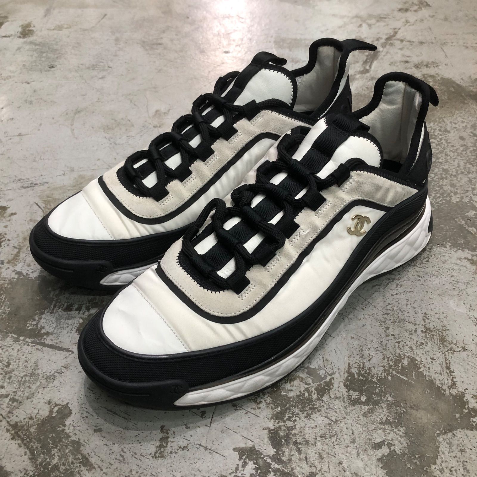 CHANEL ココマーク ファブリック スニーカー G39984 シャネル 43 