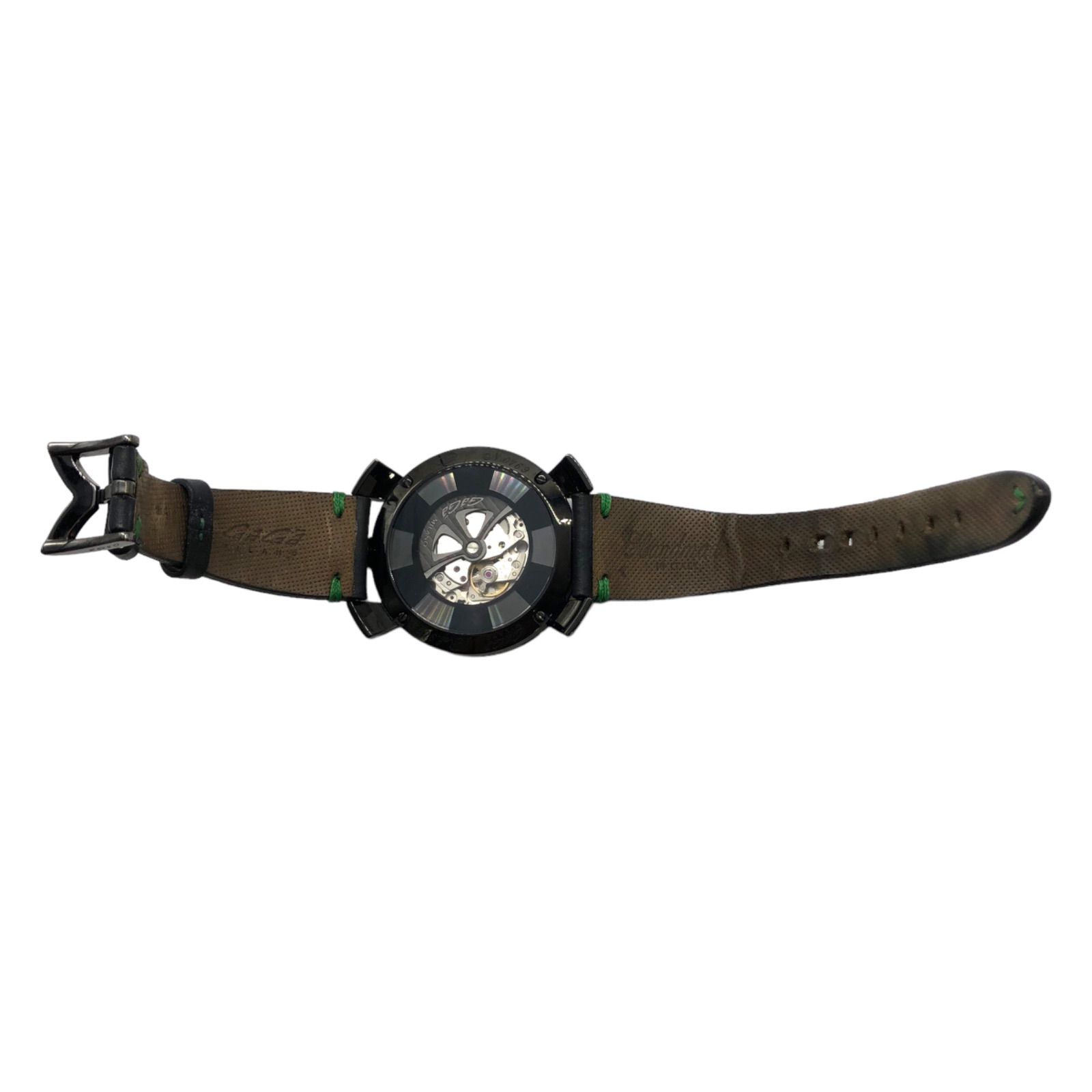 ♪09115 稼働品 GaGa MILANO マヌアーレ 48mm ミステリーユース 腕時計 