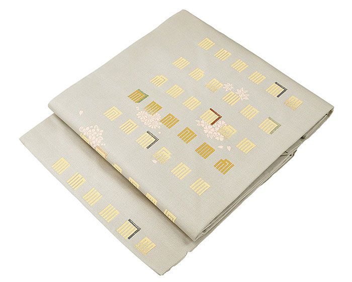 名古屋帯 仕立て上がり 桜 菊 源氏香 九寸名古屋帯 日本製 仕立済み h3111