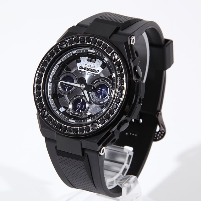 G-SHOCK ブラック GST 300 Gスチール G-Steel 大粒CZ - Kronic Jewelry