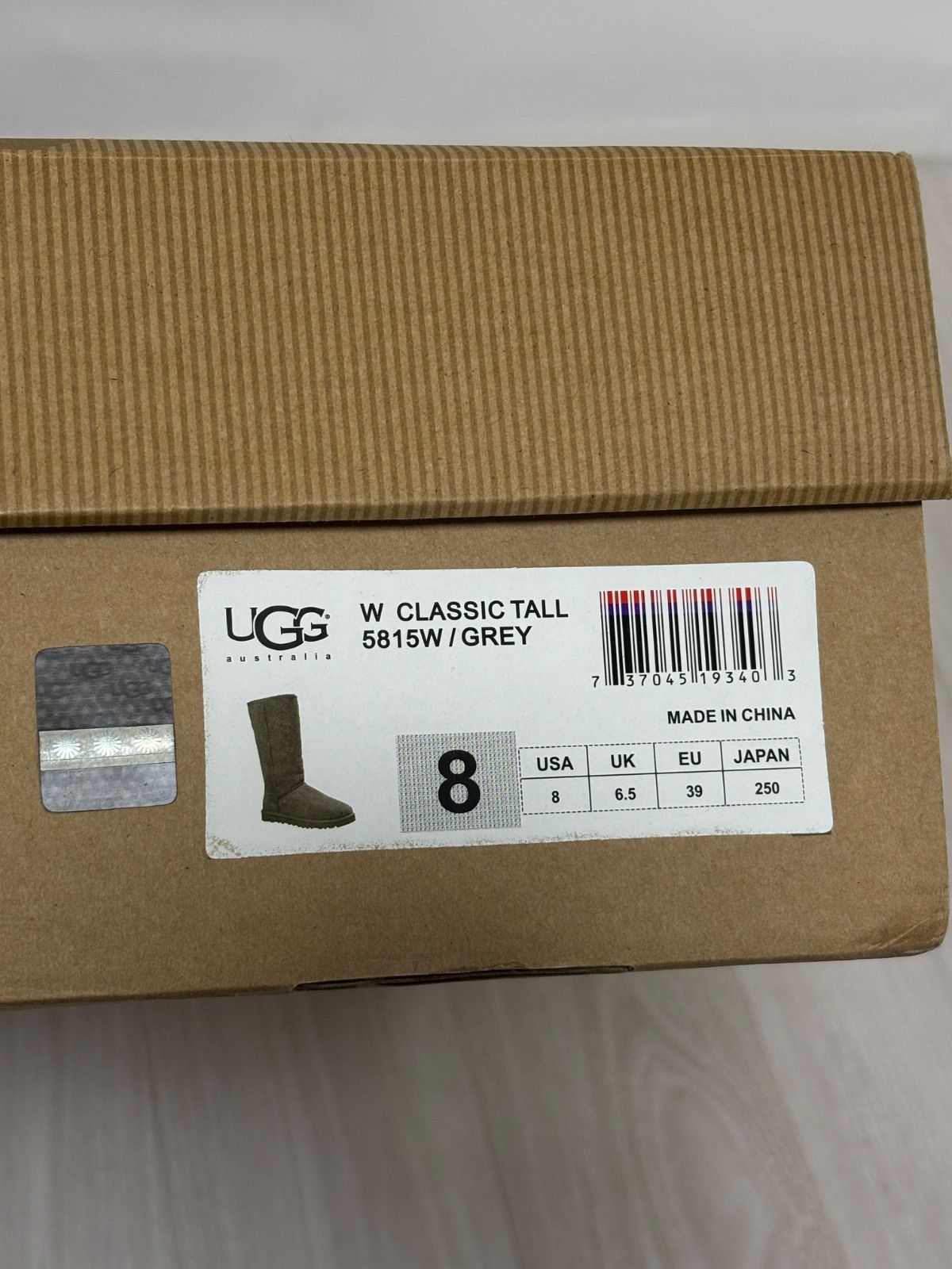 UGG クラシックトール CLASSIC TALL ムートン ブーツ ロング グレー 25cm