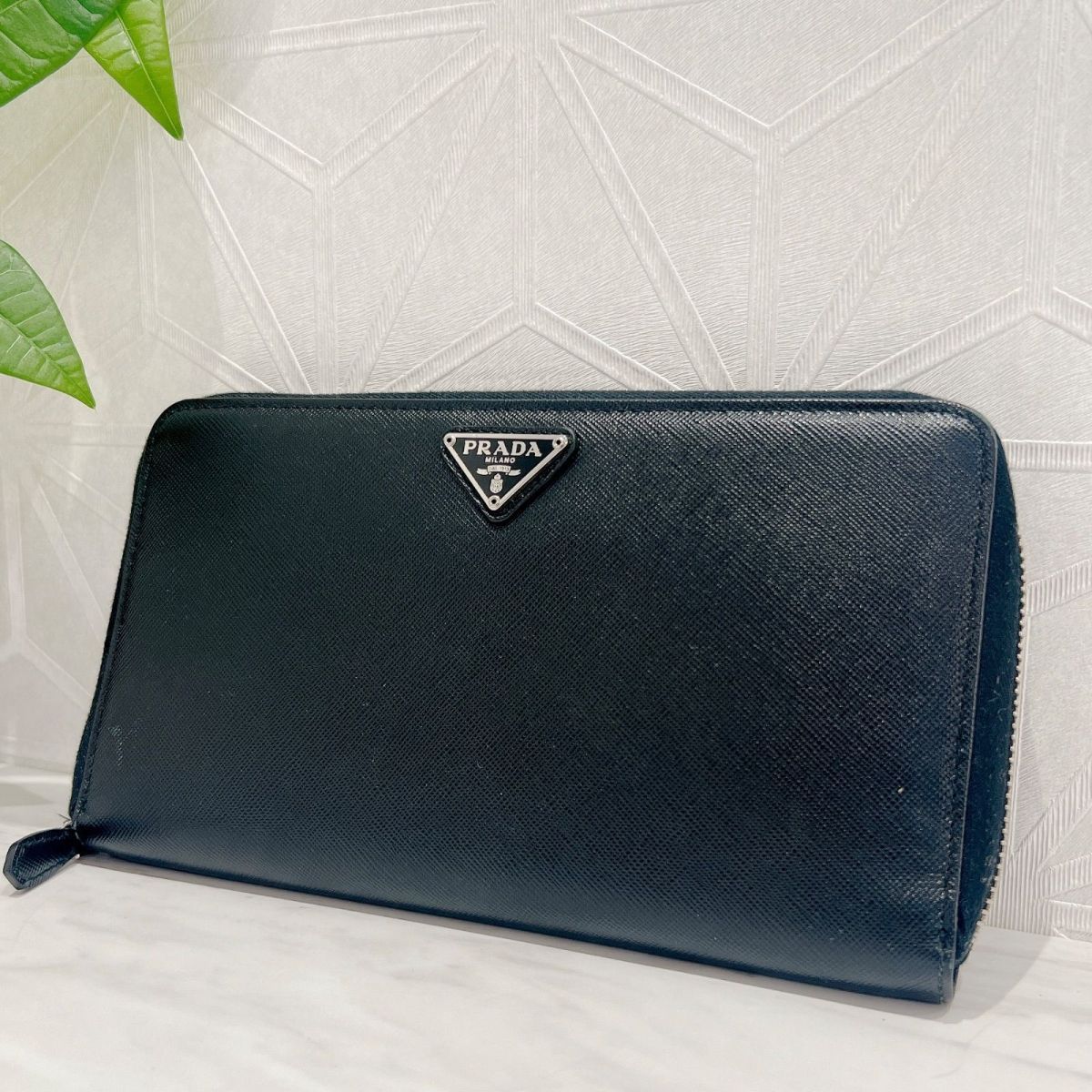 PRADA プラダ 長財布 ラウンドファスナー オーガナイザー