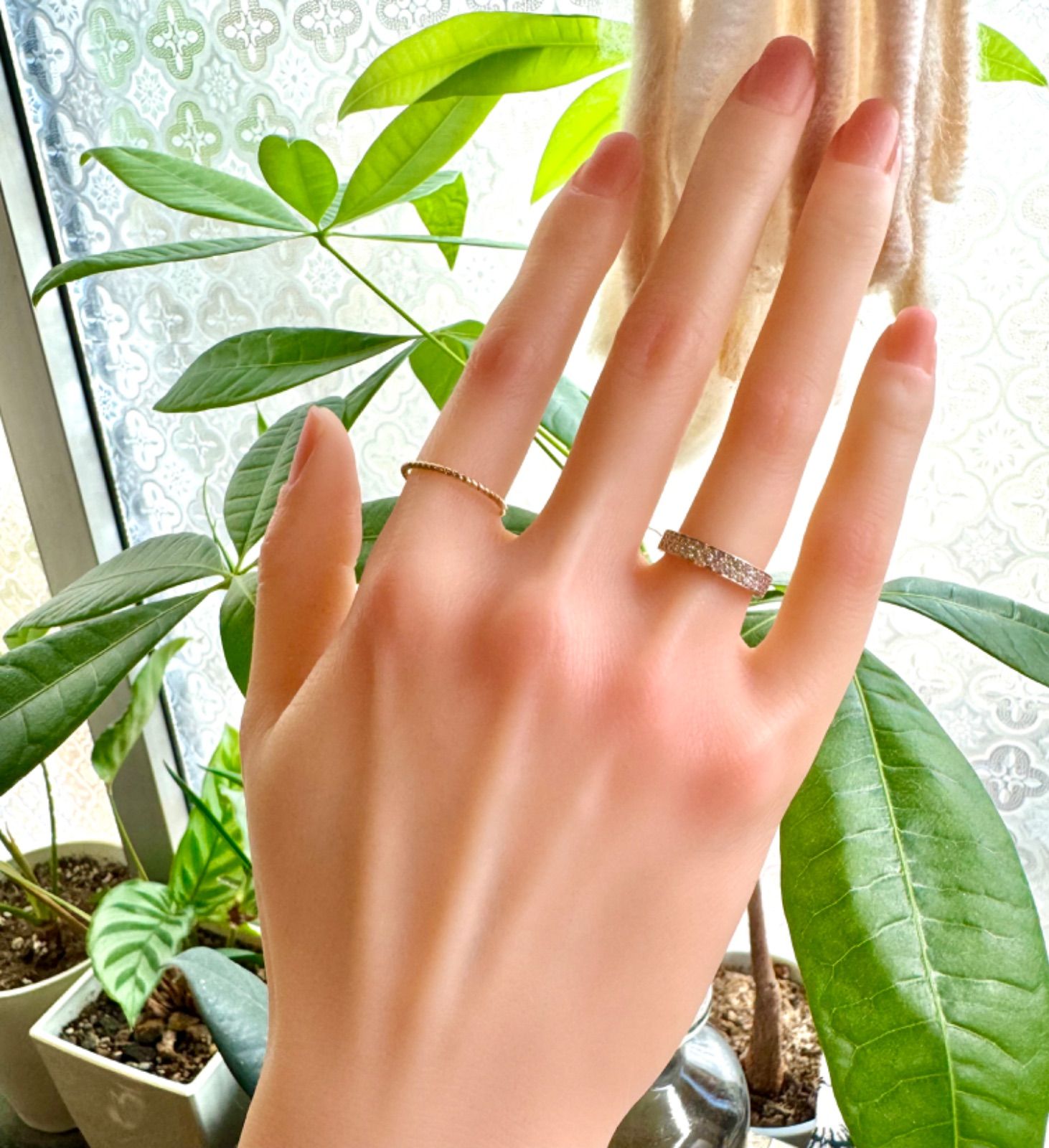 新品磨き済◆セイレーンアズーロ◆K18PG*ダイヤモンドパヴェリング*指輪 新品磨き済◇セイレーンアズーロ◇K18PG*ダイヤモンドパヴェリング