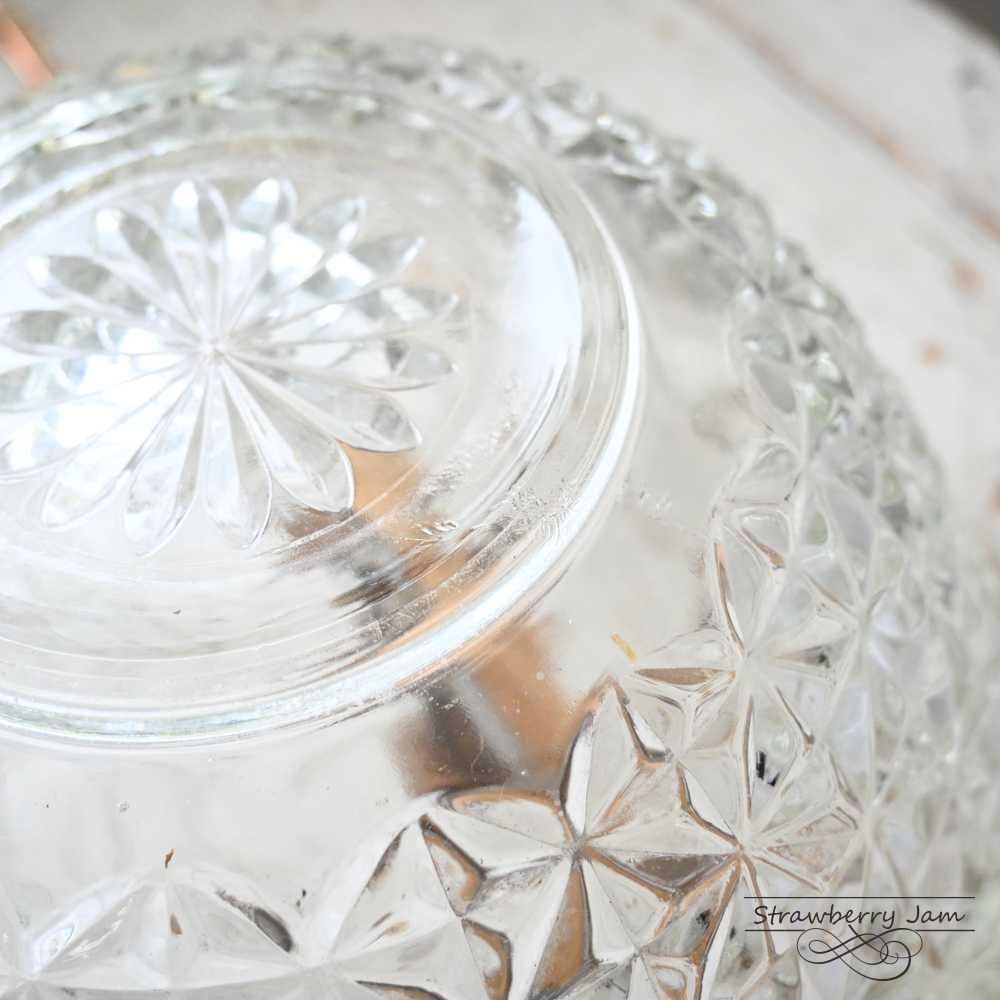 早い者勝ち！】IKI-503 フランスアンティーク ガラスボウル サラダ