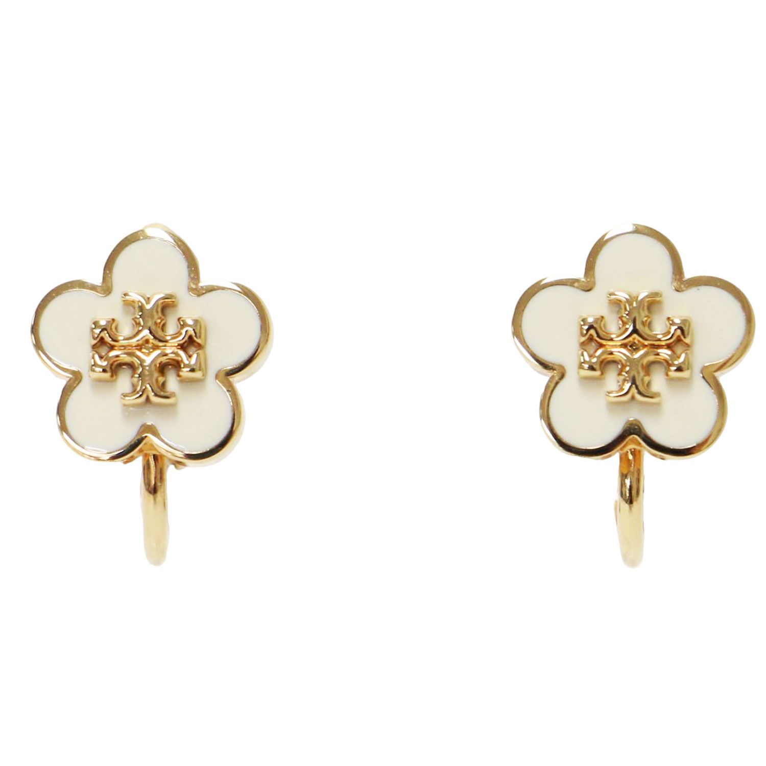 新品】TORY BURCH トリーバーチ キラ エナメル フラワー クリップオン