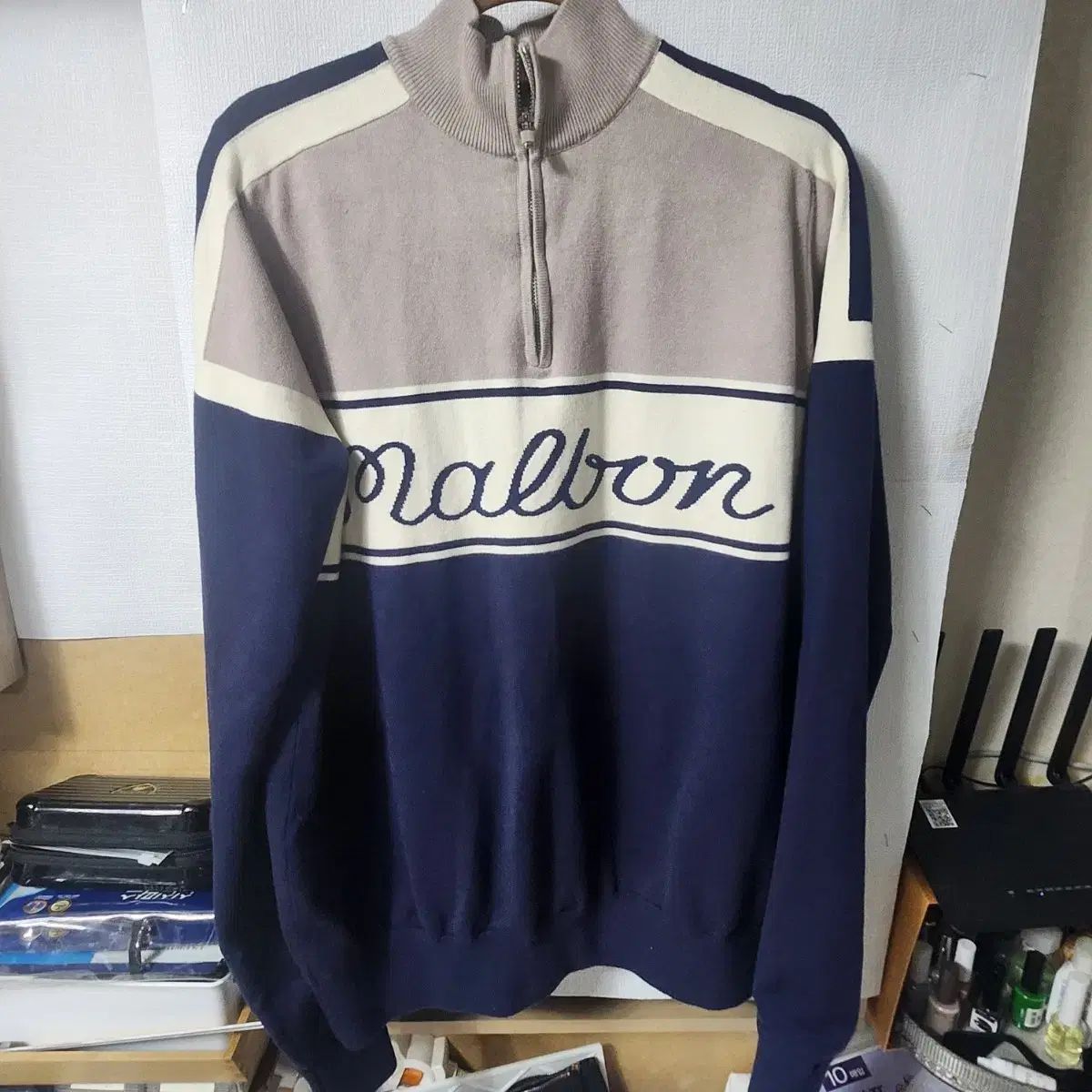 MALBON GOLF リバーシブル ウィンドブレーカー ニット XL