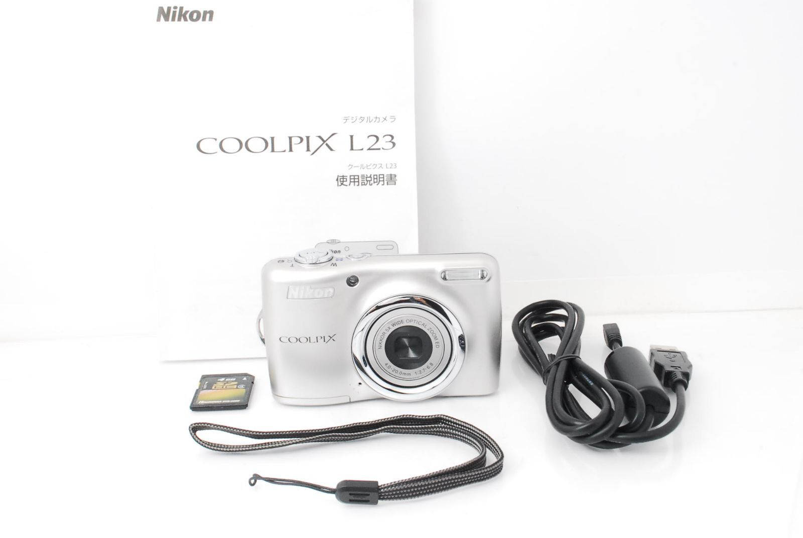 ❤️美品✨シンプル操作で初心者安心♪☆ニコン COOLPIX L23 シルバー 