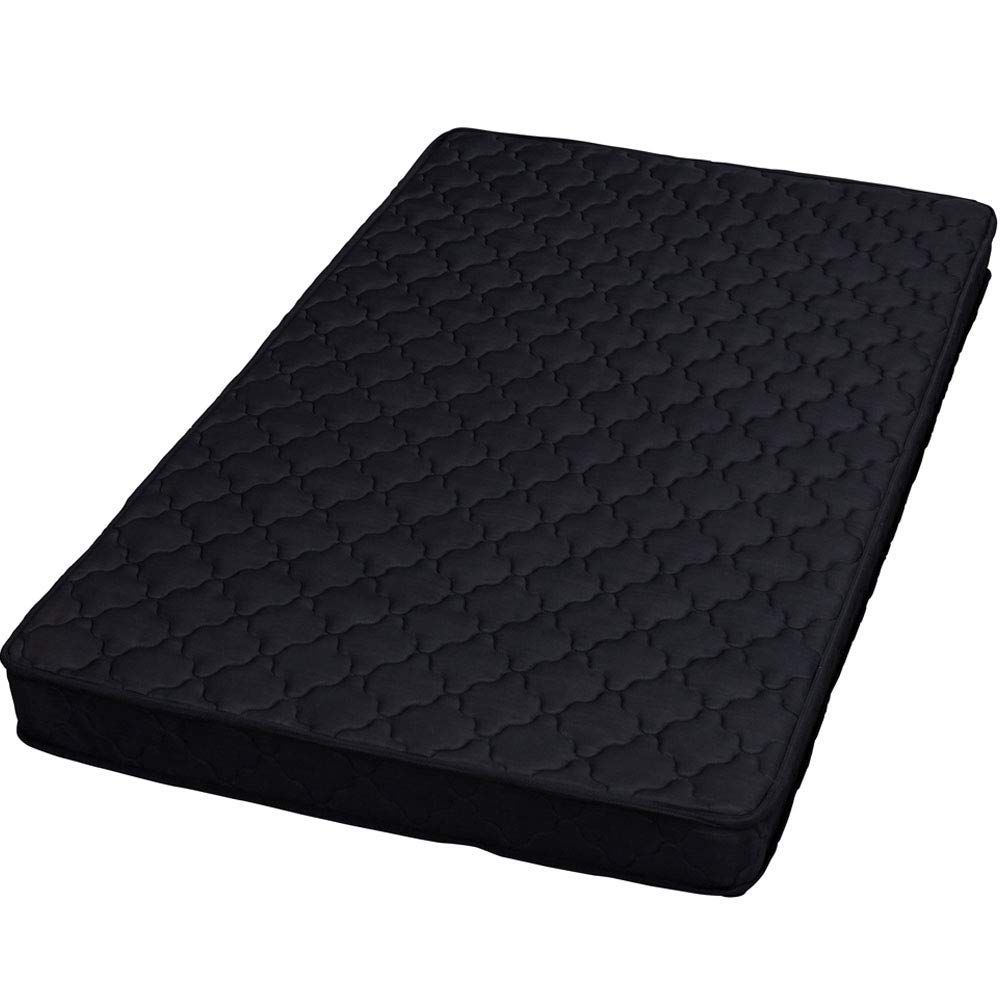 アイリスプラザ 長持ちボンネルコイルマットレス 厚さ16.5cm 連結コイル416個 ムレにくい高通気性 ISO9001取得工場で生産 表面やわらか 内側ウレタン2層構造 らくらく設置 圧縮梱包でお届け セミダブル ブラック BCMT-SD