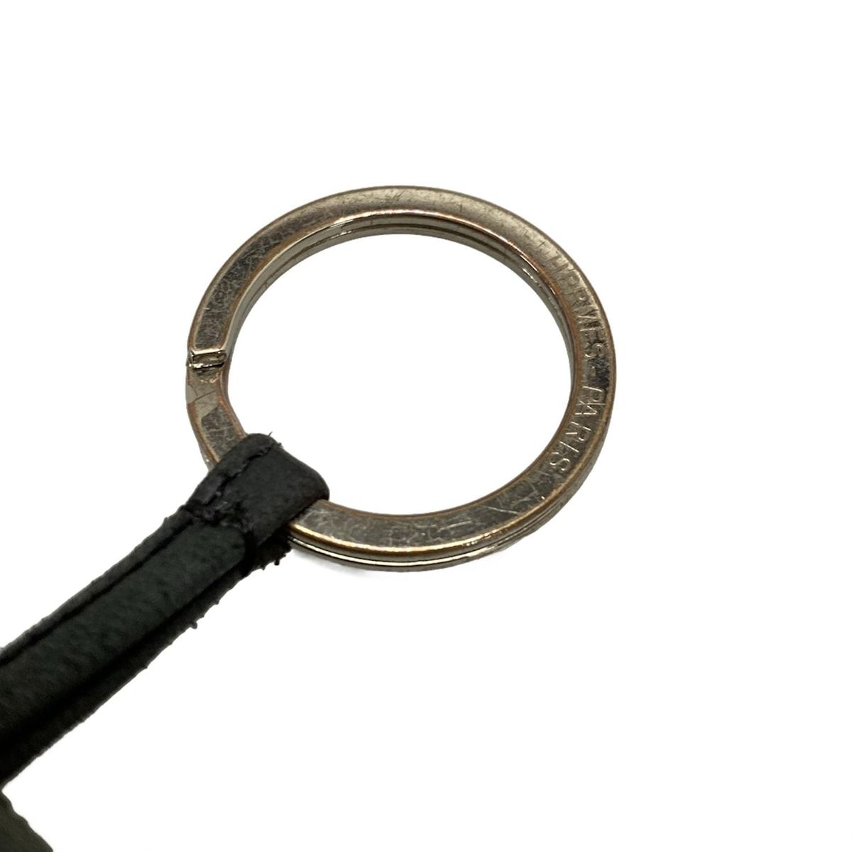 美品 HERMES カルメン チャーム キーリング ノワール タッセル