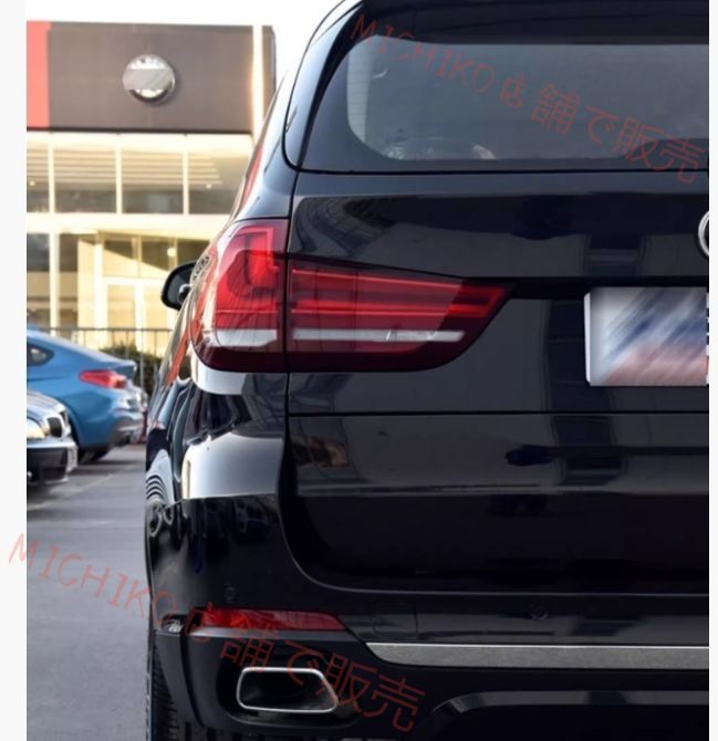 BMW X5 2013 - 2019年 F15 ライトカバー テールランプカバー 外装ガーニッシュ 4Pセット スモーク ABS 傷防止 FFCRYSTALESIA_COM
