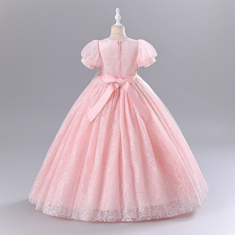 子供 ドレス ピアノ発表会 女の子 ワンピース 小学生 中学生 キッズ パーティードレス プリンセス 花嫁 半袖 キッズドレス ロング ピアノ 発表会