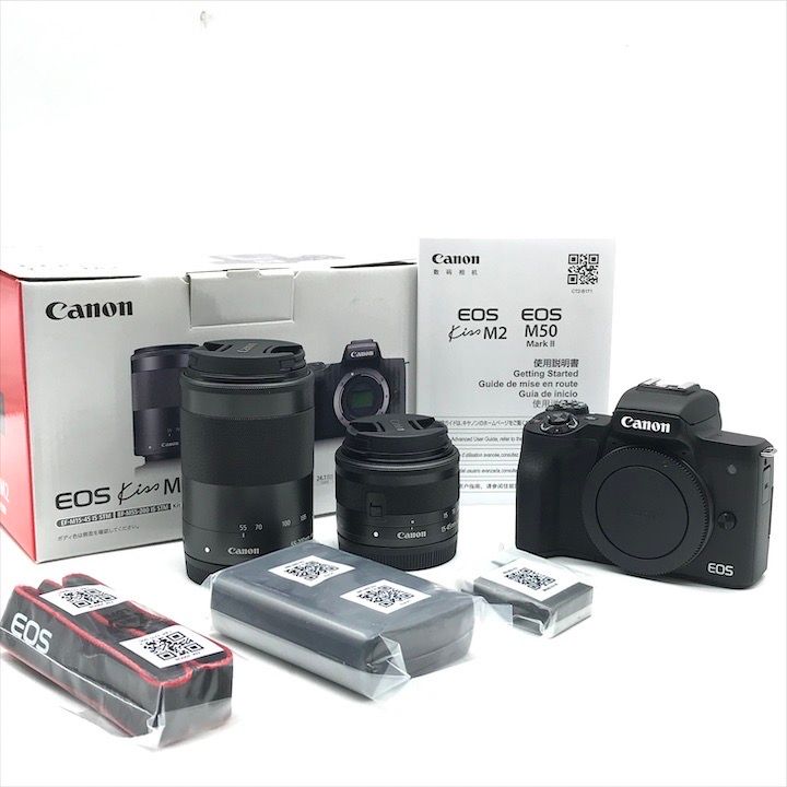Canon キヤノン EOS Kiss M2 カメラ ミラーレス 一眼 カメラ レンズ2点 dz1