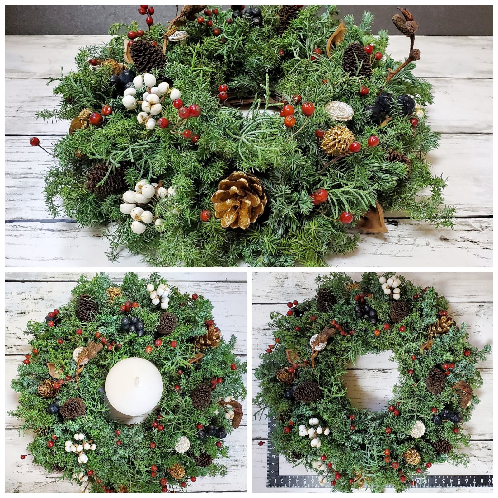 ✴︎クリスマスアレンジメント✴︎キャンドルアレンジ　クリスマスリース ✴︎クリスマスアレンジメント✴︎キャンドルアレンジクリスマス