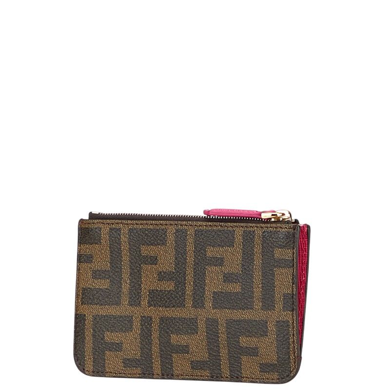 フェンディ ズッカ ブラウン PVC レザー レディース FENDI【1-0226064  