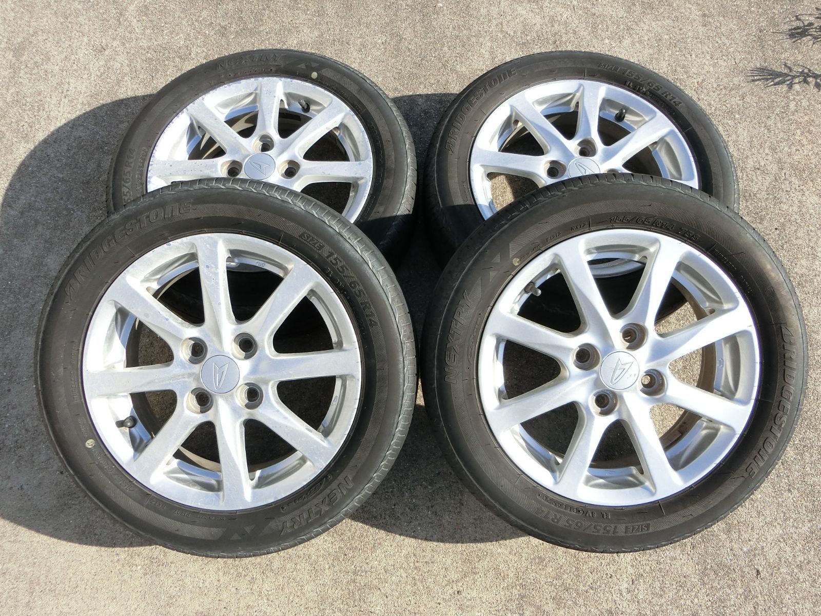 PCD100 4穴 14インチ ダイハツ純正アルミ 純正タイヤホイール 5J