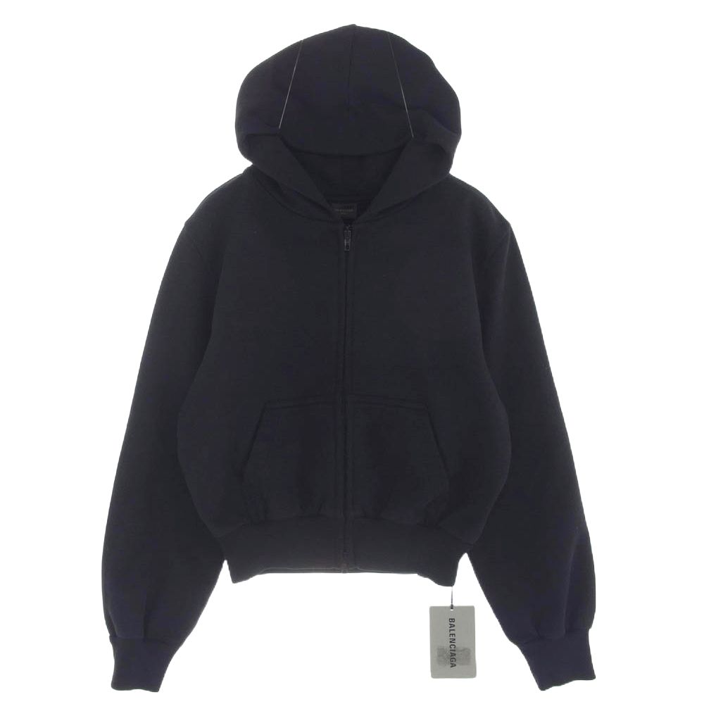 BALENCIAGA バレンシアガ 24SS 767839 TPVP8 バックロゴ ライトストーン コットン ジップアップ パーカー フーディー  ブラック系 S【中古】 - メルカリ