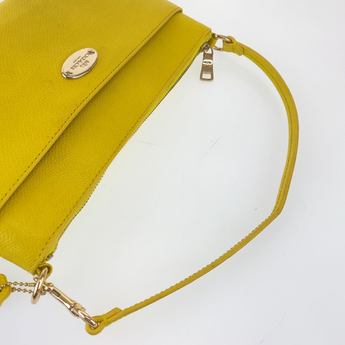 COACH コーチ ハンドバッグ アクセサリーポーチ レザー イエロー 楽天市場】コーチ COACH レザー（カラーイエロー