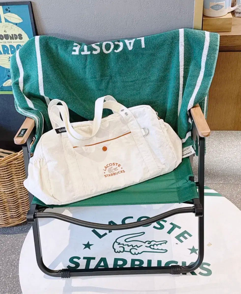 STARBUCKS(スターバックス) ラコステバッグ (アイボリー) 販売中 韓国