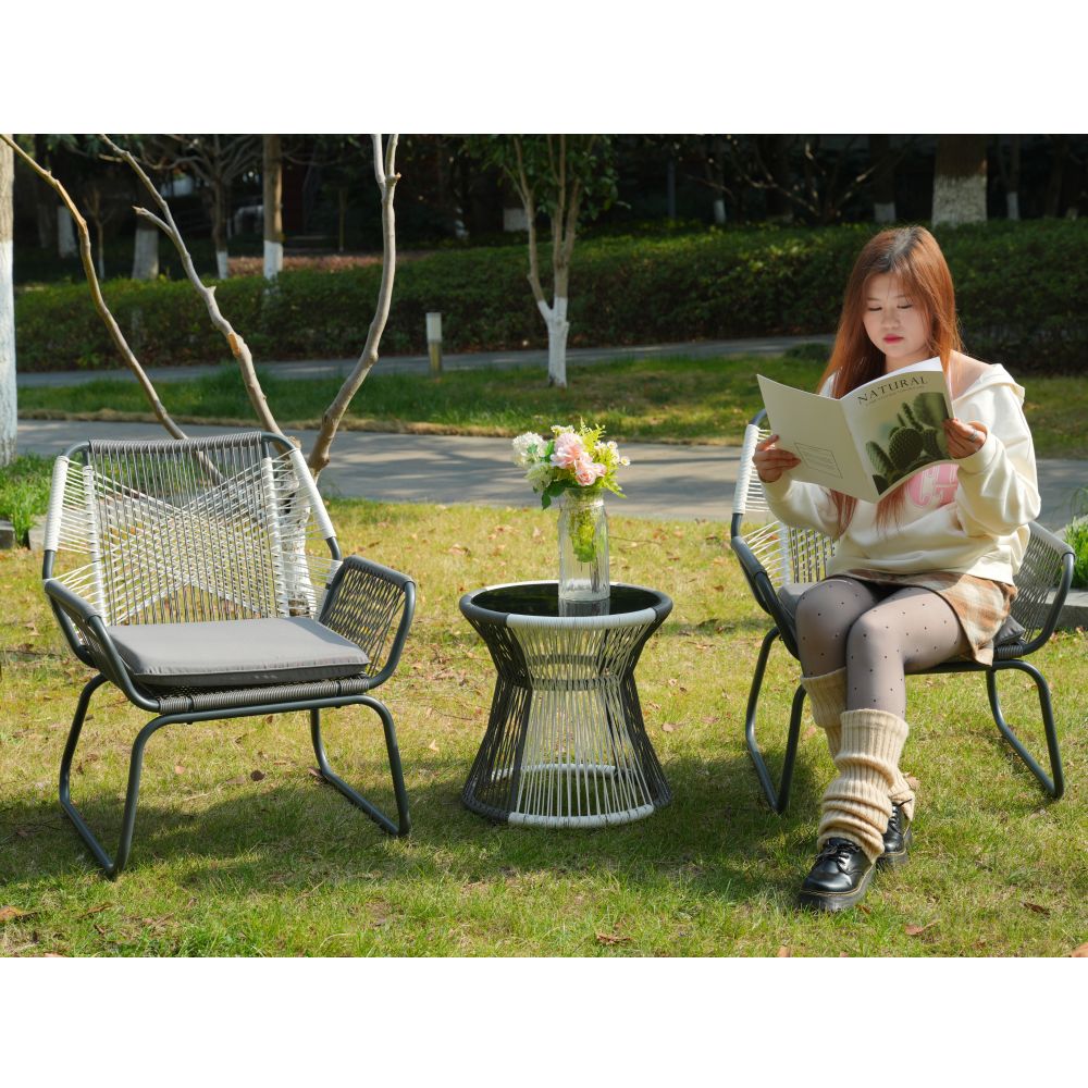 ガーデンファニチャー テーブル 3点セット 2脚　ガーデン ベランダ ガー NARUKAMIxGARDEN】ガーデンファニチャー テーブル 3点セット 2脚
