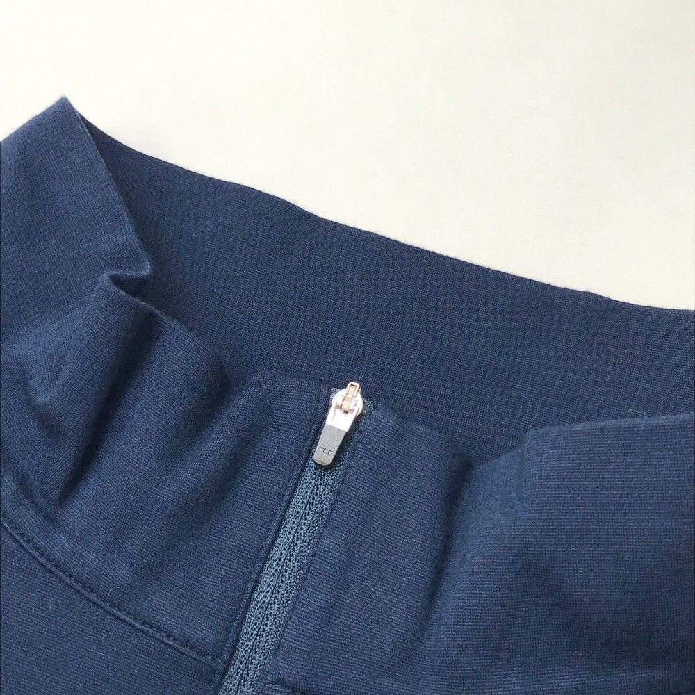 サイズ：XL BEAMS GOLF ビームスゴルフ  ハーフジップ 長袖Tシャツ  ネイビー系 [240101422259] ゴルフウェア メンズ ストスト BEAMS GOLF ビームスゴルフ ハーフジップ 長袖Tシャツ ネイビー