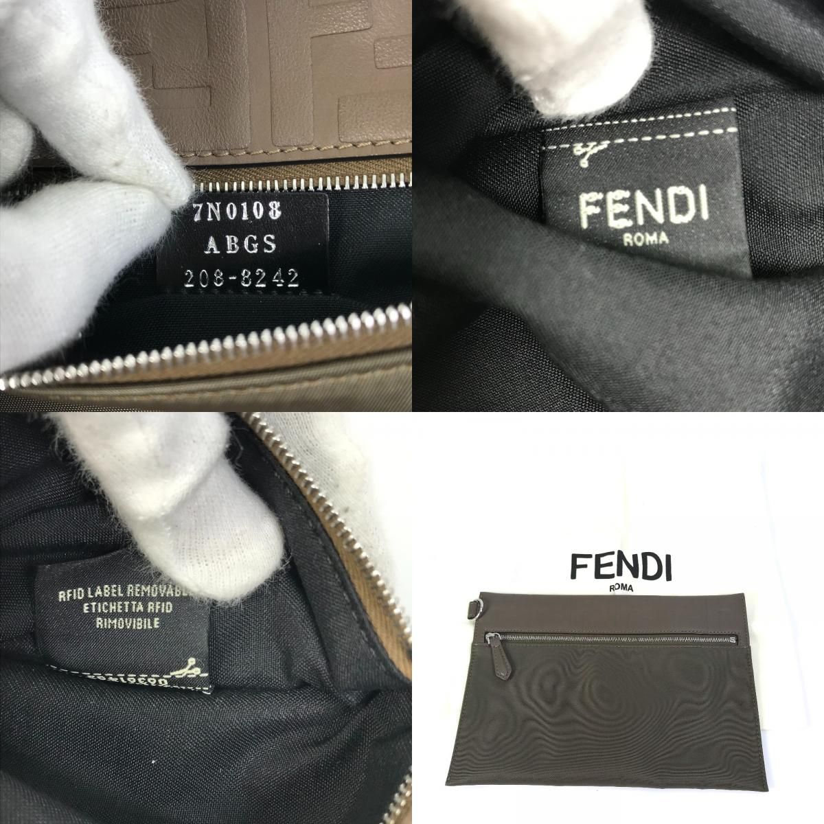 FENDI フェンディ ポーチ 7N0108 ナイロン/レザー