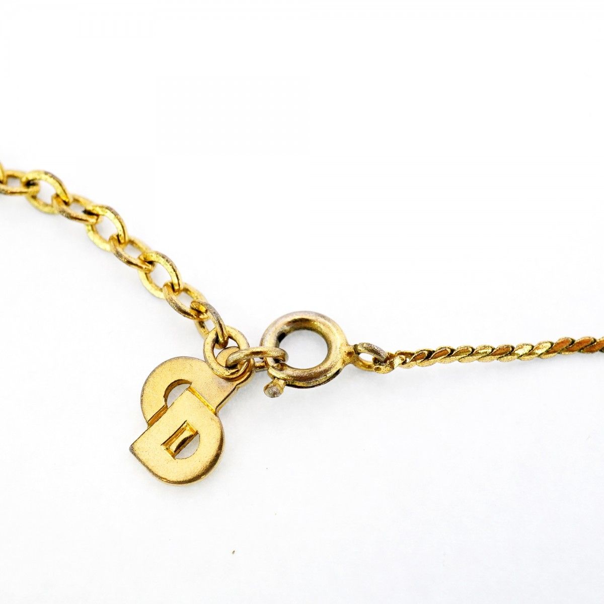 Dior ラインストーン CDロゴ南京錠 カデナロック鍵ネックレス ☆SALE【5jgb0783】クリスチャンディオール ネックレス CDロゴ