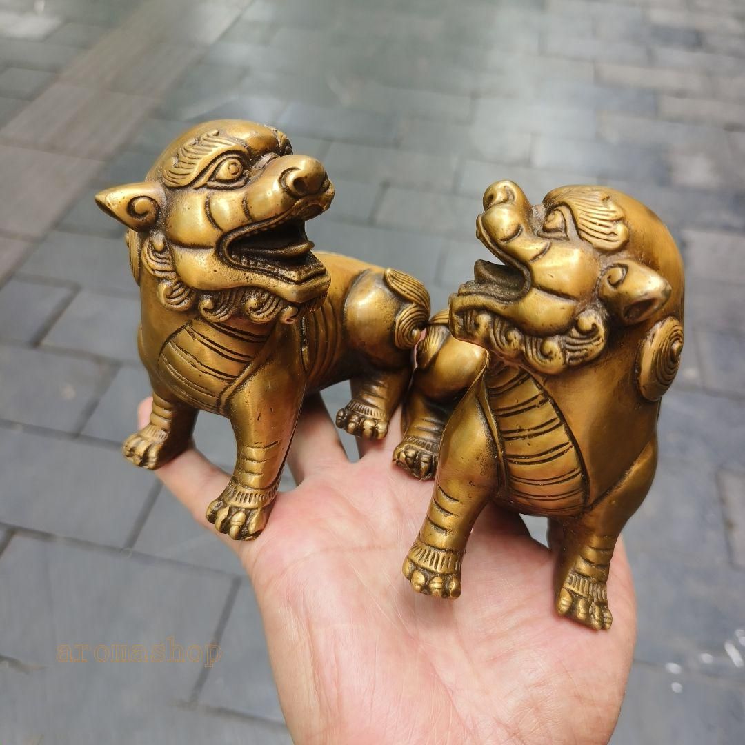 銅器 ライオン 居間 玄関 事務室 辟邪 開運風水 招財 装飾品 工芸品 置物 銅器 ライオン 居間 玄関 事務室 辟邪 開運風水 招財 装飾品