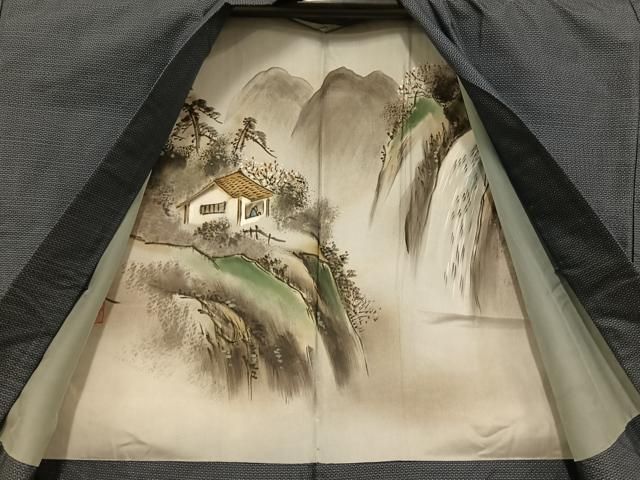 平和屋着物○男性 本場村山大島紬 アンサンブル 亀甲絣 正絹 逸品