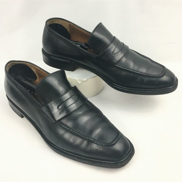 FRATELLI ROSSETTI|フラッテリロセッティ コインローファー|モカシン 黒|BLACK|ブラック size40 25.0前後|メンズ|loafer shoes〕|men s 菅NO.WZF-152