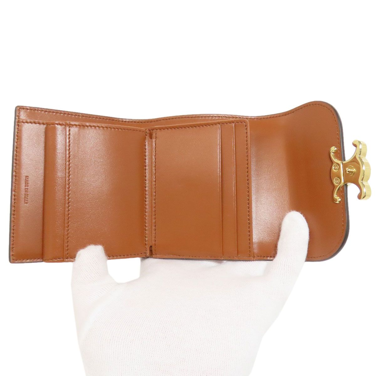 CELINE セリーヌ トリオンフ フラップ 二つ折り財布（小銭入れあり  