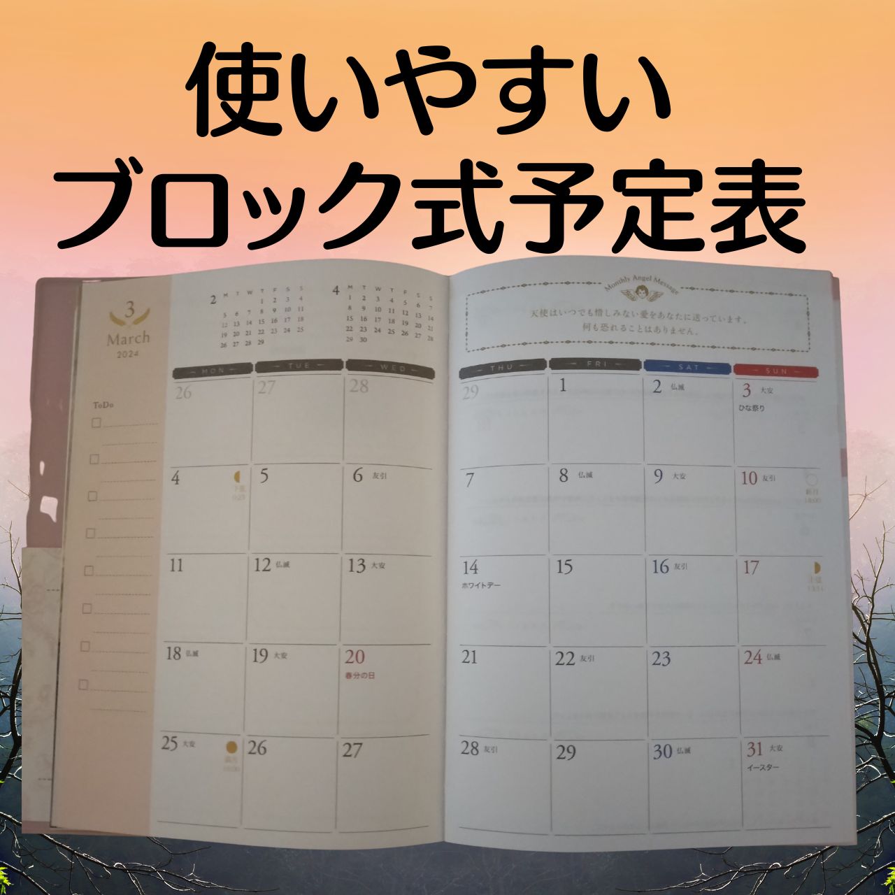 書店にもハンズにもない希少なスケジュール帳】2024 エンジェル