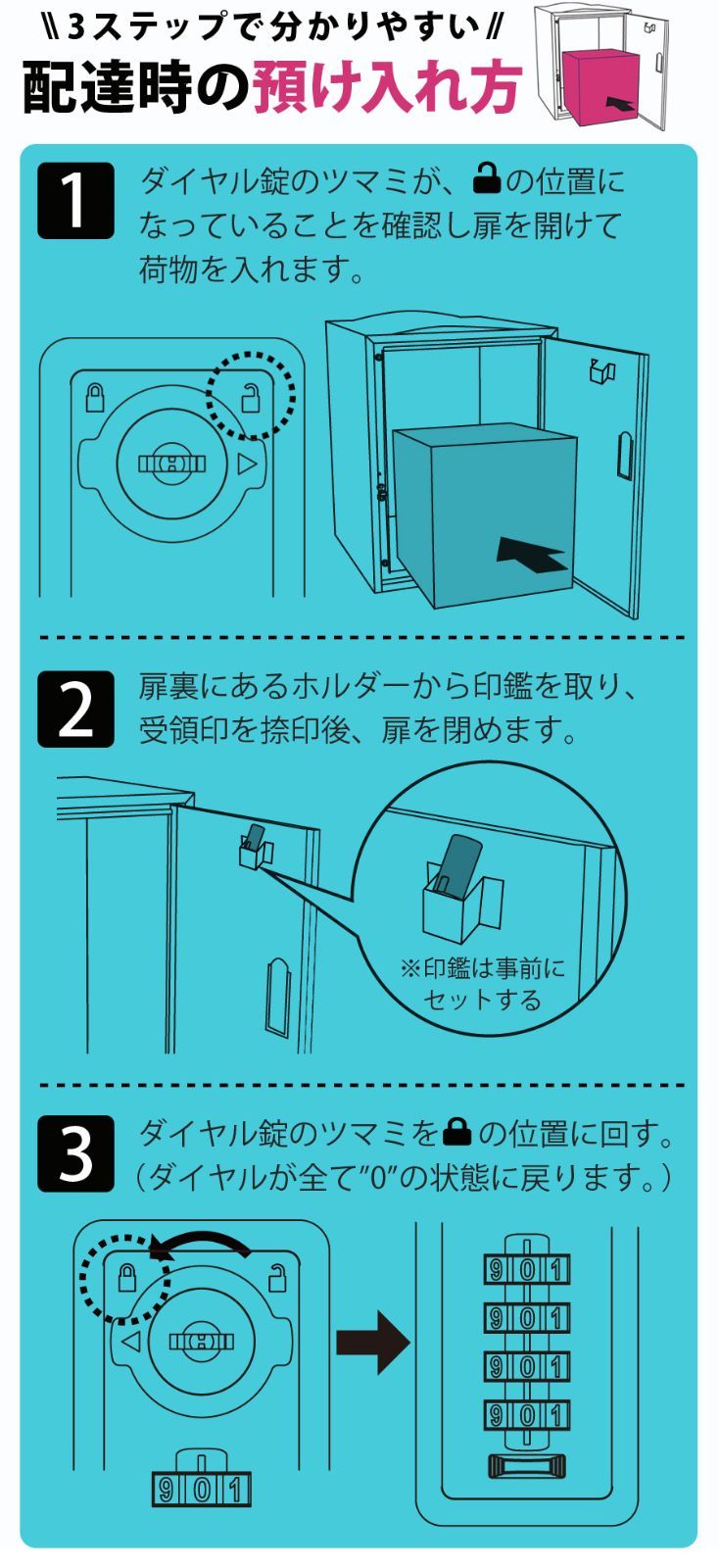 宅配ボックス 鍵付き