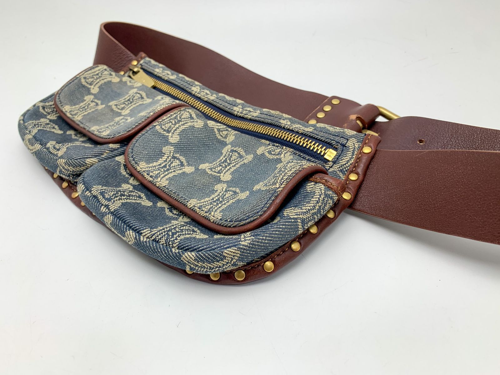 美品 ✨ CELINE ウエストバック デニム パリマカダム CELINE - CELINE セリーヌ パリマカダム デニム ウエストポーチ